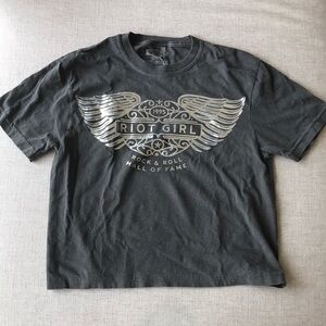Brand New Rock & Roll Hall of Fame Riot Girl Foil Boxy Short Sleeve Tshirt